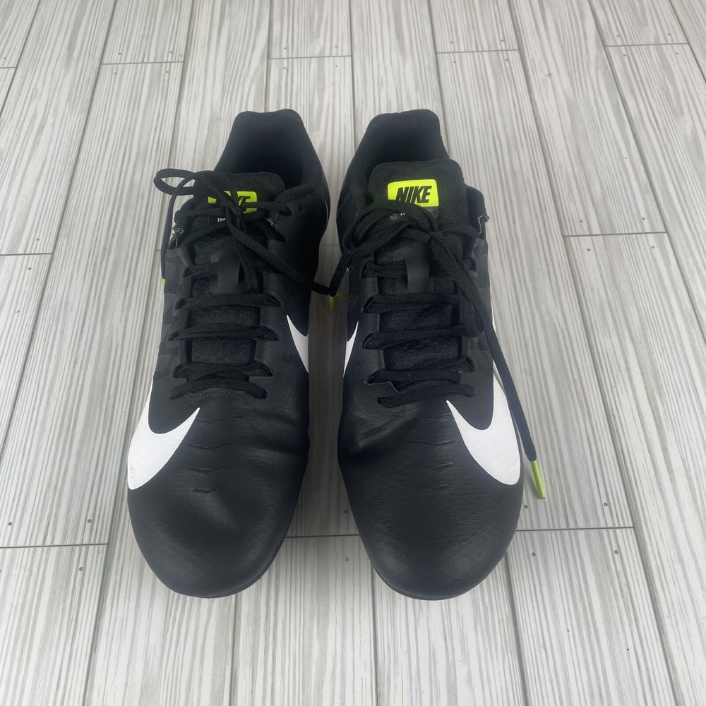 Nike Racing‎ Sprint Track Shoes Spikes Black White Neon 11 - Picture 2 of 11